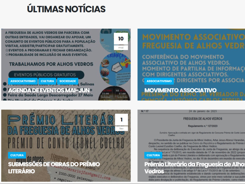 Sites Para Juntas de Freguesia Noticias