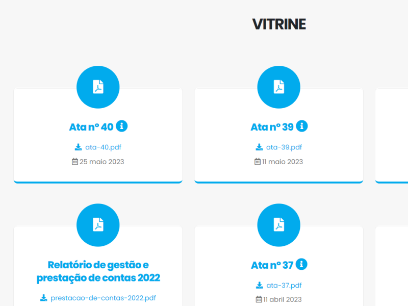 Sites Para Juntas de Freguesia Vitrine